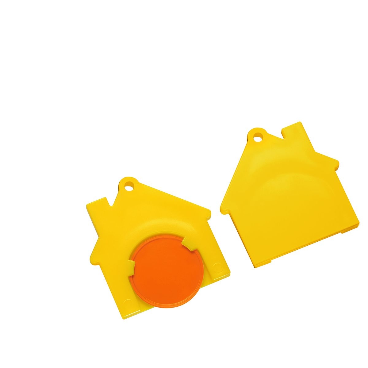 HE7516-5-4Chiphalter mit 1€-Chip _Haus_ orange_ gelb