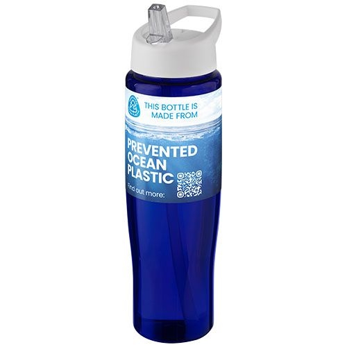 PF210449-2H2O Active® Eco Tempo 700 ml Sportflasche mit Ausgussdeckel_ weiss_blau