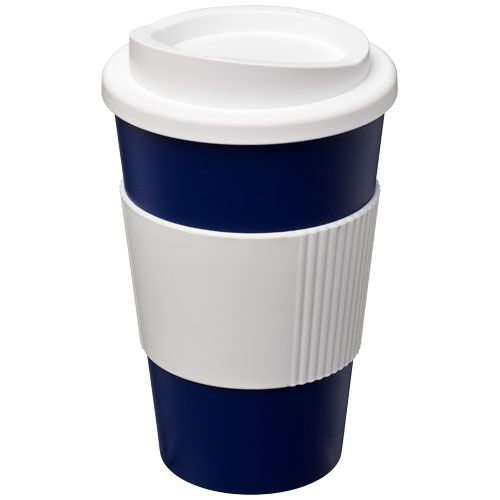 PF210002-15Americano® 350 ml Isolierbecher mit Schutzring_ blau_weiss