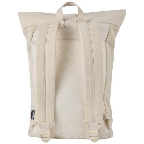 PF130123-1Recanvas 14” GRS recycelter Rolltop-Rucksack 16L_ sandstone