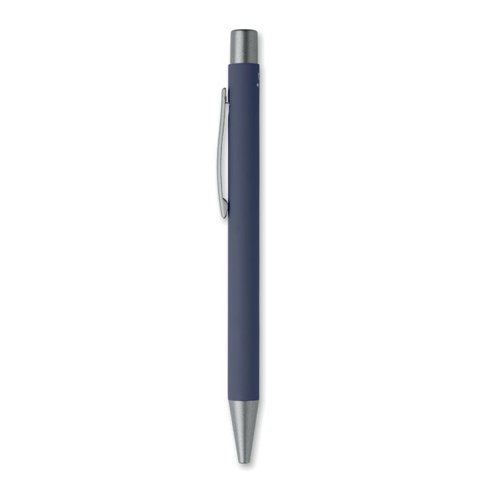 MO3222-85Nali Druckkugelschreiber recy. Alu_ marineblau