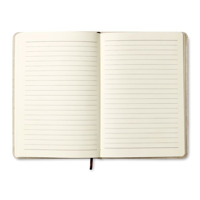 MO8712-13Canvas DIN A5 Notizbuch mit Canvas_ beige