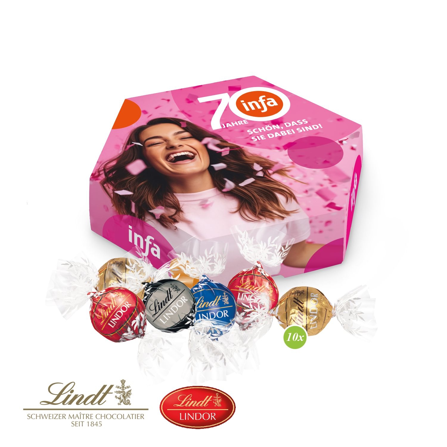 CD91065Suesse Praesentbox _Maxi_ mit Lindt Lindor Pralinés
