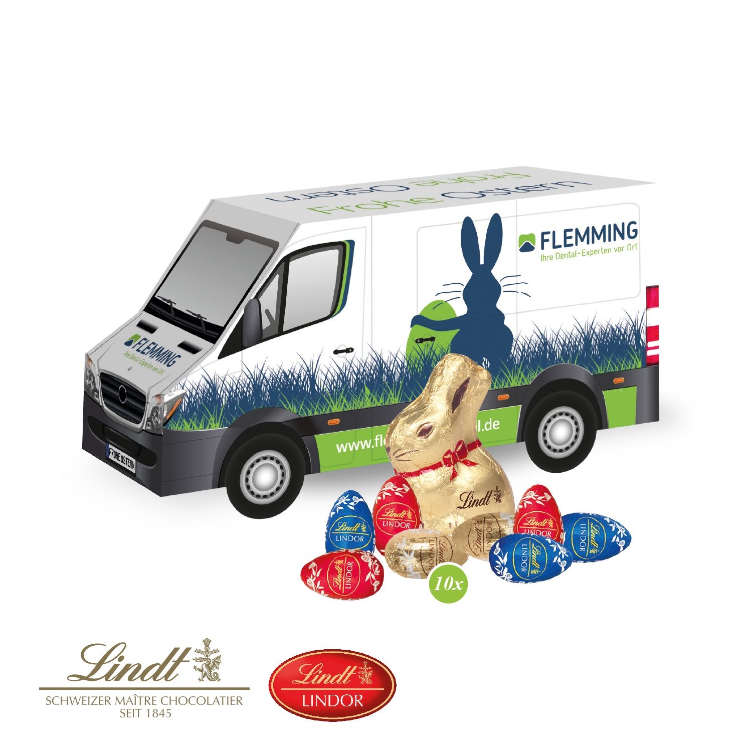 CD947143D Praesent Transporter Ostern mit Lindt Schokoladenmischung