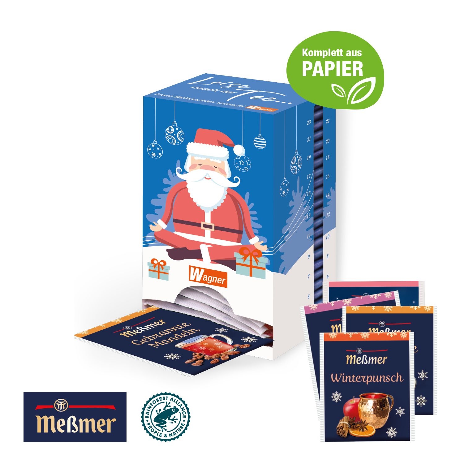 CD95222-02Adventskalender Messmer _Tee-Turm_ Individuelles Motiv
