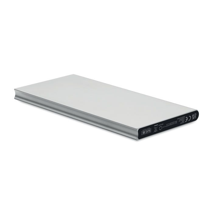 MO2340-16Powerflat8C 8000 mAh Powerbank_ mattsilber