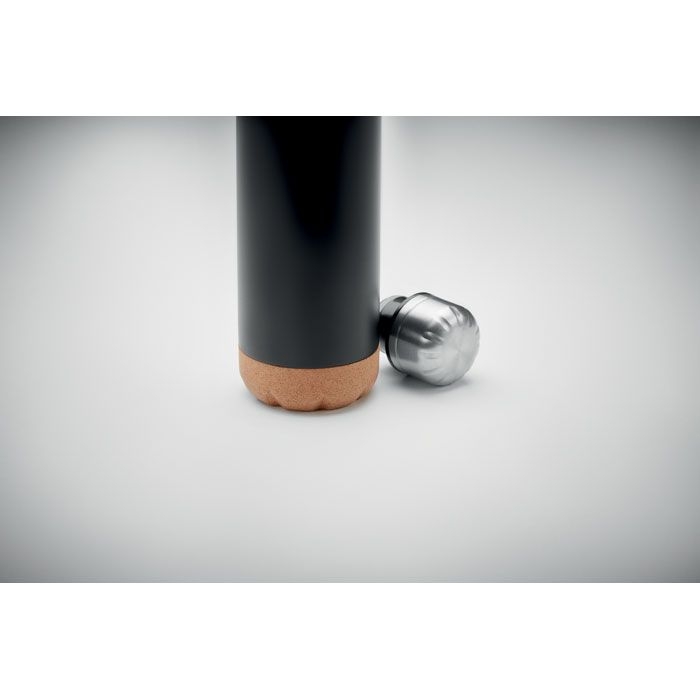 MO6313-03Aspen Cork Doppelwandige Isolierflasche_ schwarz