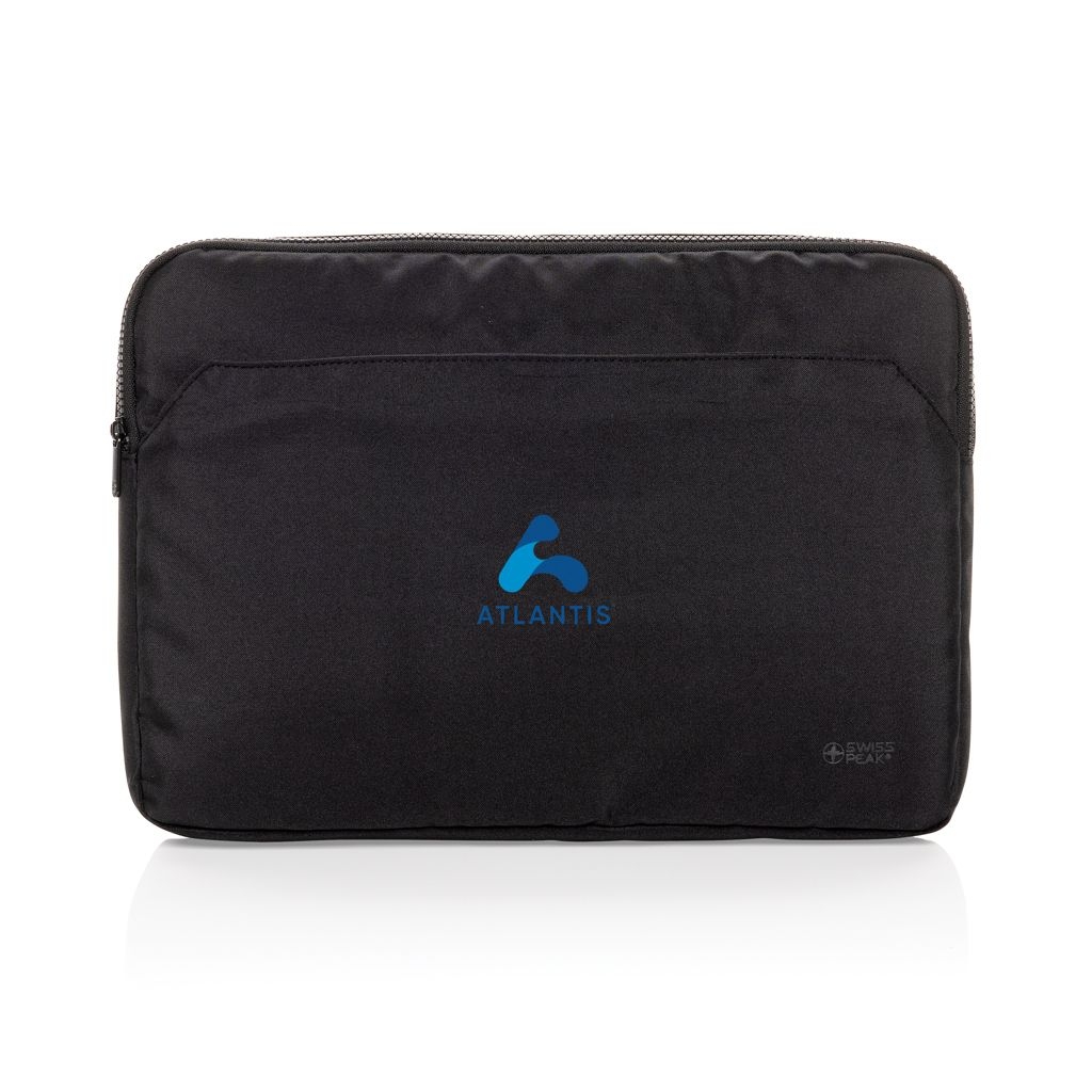 XDP788_16-01Swiss Peak Aware™ RPET Essential 15.6_ Laptop Sleeve_ schwarz