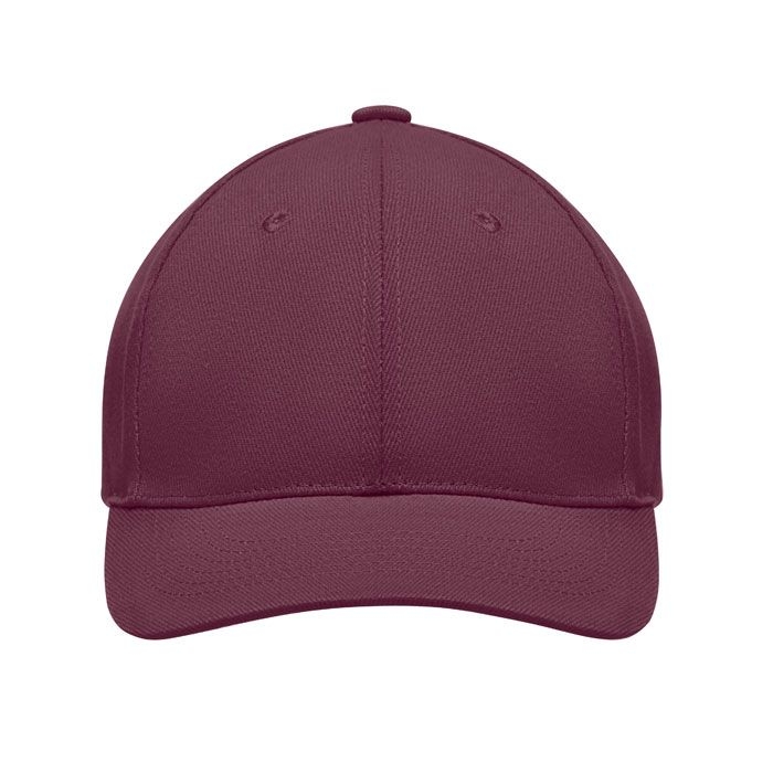 MO9643-02Tekapo Baseball cap 6 panels 270g_m²_ bordeaux