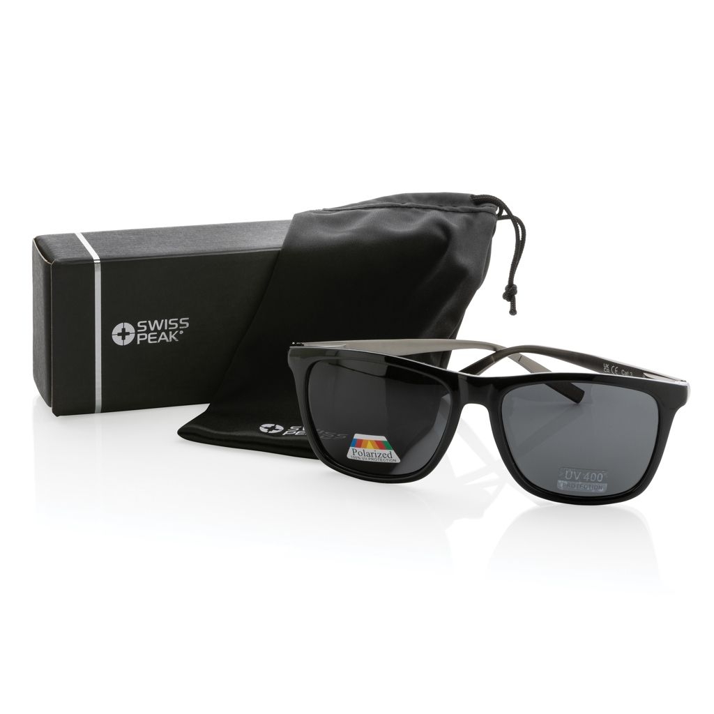 XDP453.98-1Swiss Peak polarisierte Sonnenbrille aus RCS Kunststoff_ schwarz