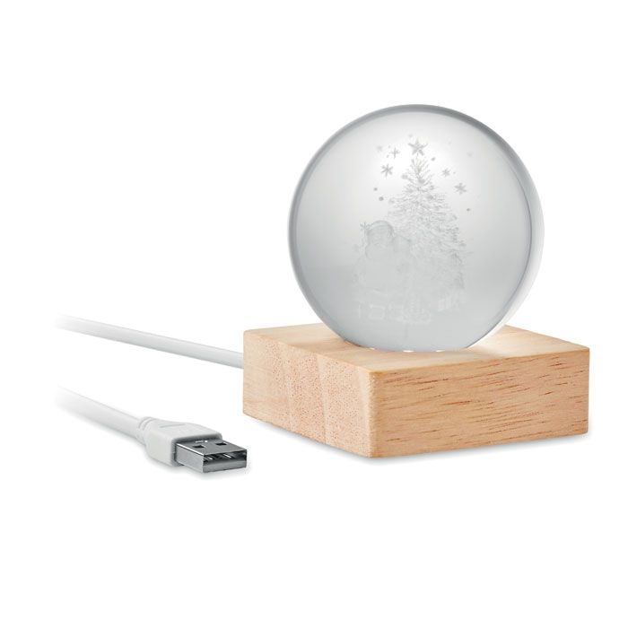 CX1541-40Santa Light LED-Weihnachtskugel_ holz
