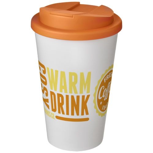 PF210695-9Americano® 350 ml Isolierbecher mit auslaufsicherem Schraubverschluss_ weiss_orange