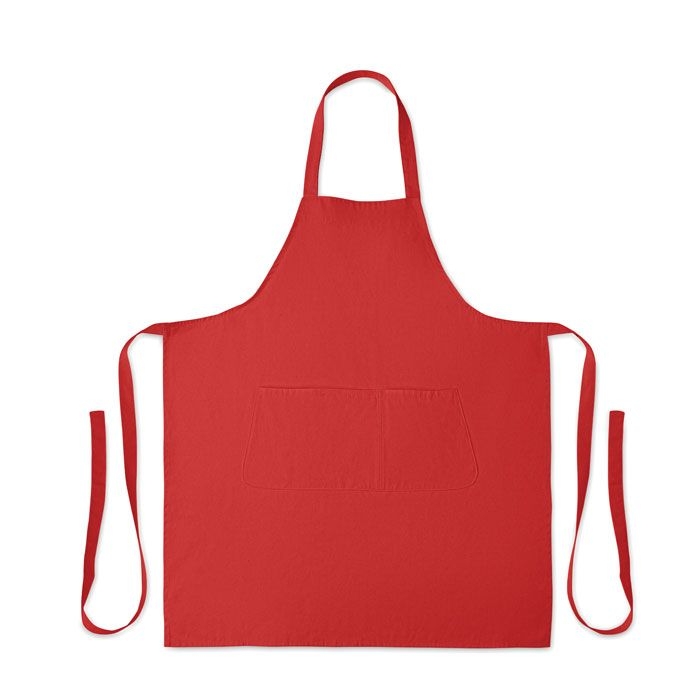 MO2249-05Gamma Kuechenschuerze Organic Cotton_ rot