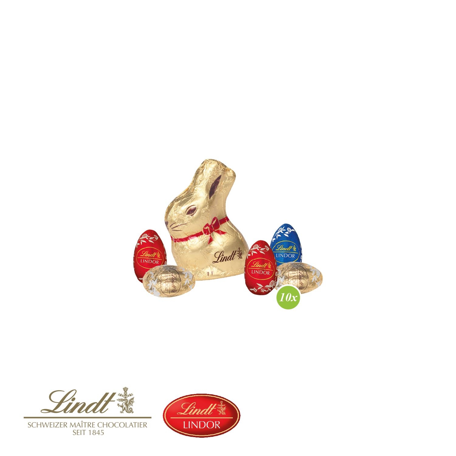 CD94652-013D Praesent Haeschen mit Lindt Schokolade_ Lindt Schokomischung