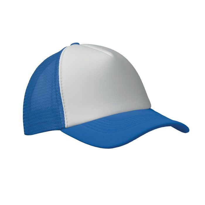 MO2269-36Bubble Trucker cap 5 panels_ weiss_blau