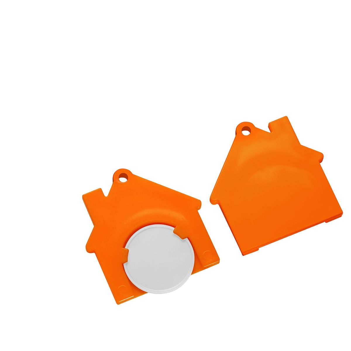 HE7516-0-5Chiphalter mit 1€-Chip _Haus_ weiss_ orange