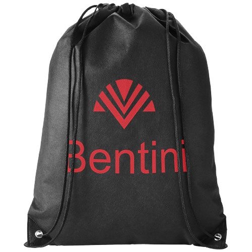 PF119619-10Evergreen Premium Non Woven Turnbeutel 5L_ schwarz