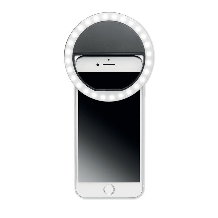 MO6242-03Helie Selfie-Ringlicht mit Clip_ schwarz