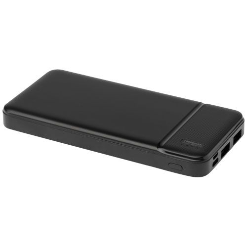 PF124321-1Loop 10.000 mAh Powerbank aus recyceltem Kunststoff_ schwarz