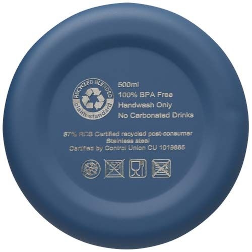 PF100798-3Spring 500 ml RCS-zertifizierte Kupfer-Vakuum Isolierflasche aus recyceltem Edelstahl_ Ozeanblau