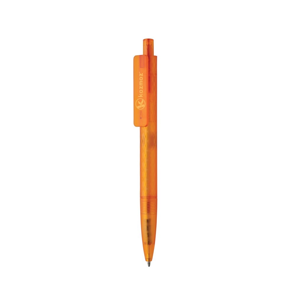 XDP611.33-08X3 Frosted-Pen aus GRS recyceltem PC_ orange