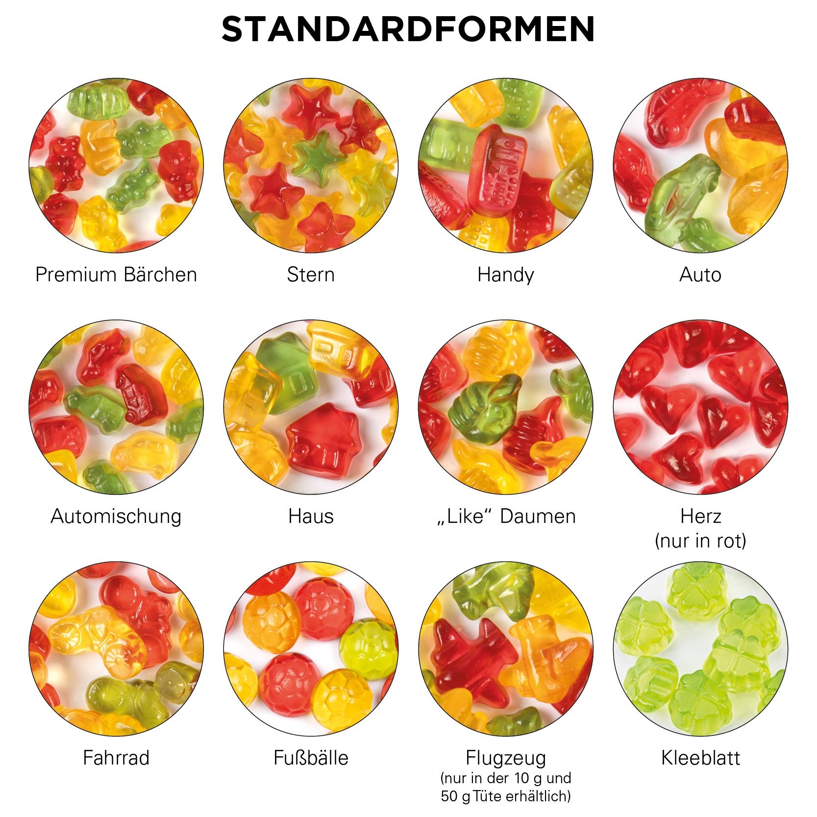 JG10063-1Tetraeder 15 g Trolli Fruchtgummi Standardformen_ Premium-Baerchen_ weisse Folie