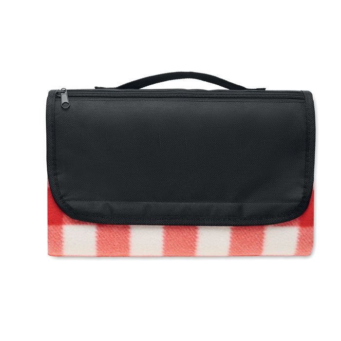 MO6891-05Caly Picknick Decke RPET-Fleece_ rot