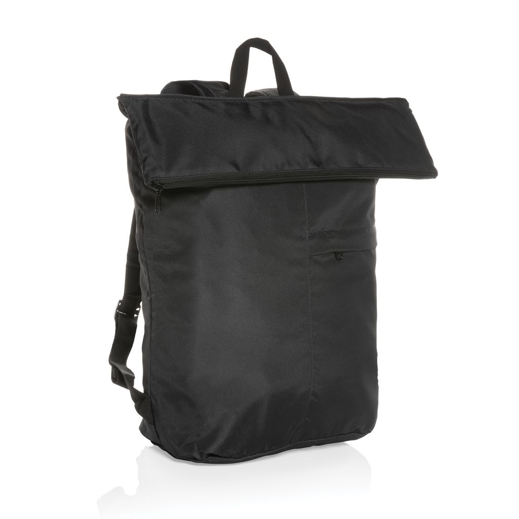 XDP763.17-1Dillon AWARE™ RPET faltbarer Lightweight-Rucksack_ schwarz