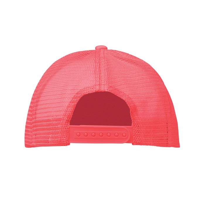 MO2269-72Bubble Trucker cap 5 panels_ neon fuchsia