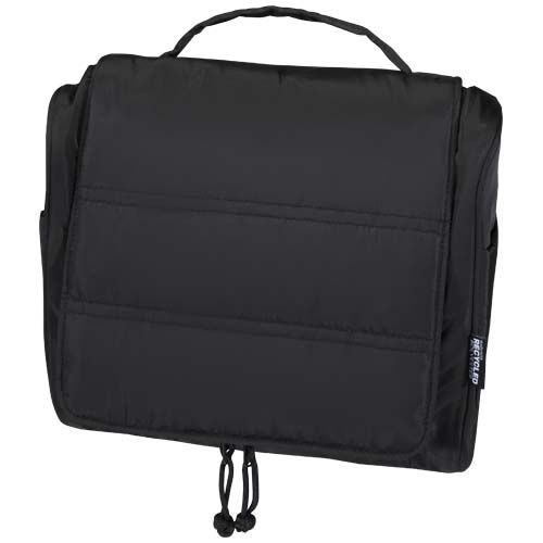 PF130117-3Puffer GRS recycelte aufhaengbare Kulturtasche 8L_ schwarz