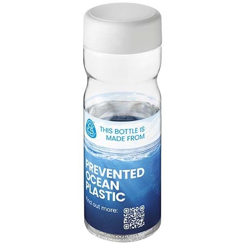 PF210435-15H2O Active® Eco Base 650 ml Sportflasche mit Drehdeckel_ transparent_weiss