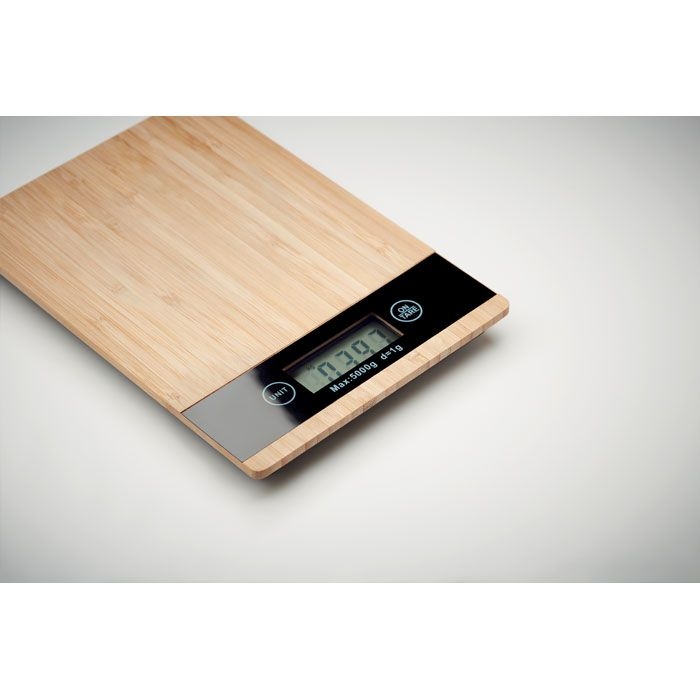 MO6245-40Precise Digitale Kuechenwaage Bambus_ holz
