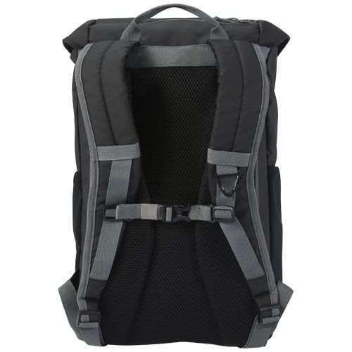 PF130044-1Aqua 15_6_ GRS recycelter wasserabweisender Laptop-Rucksack 23 L_ schwarz