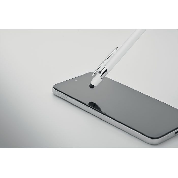 MO2798-06Siparo Druckkugelschreiber mit Stylus_ weiss