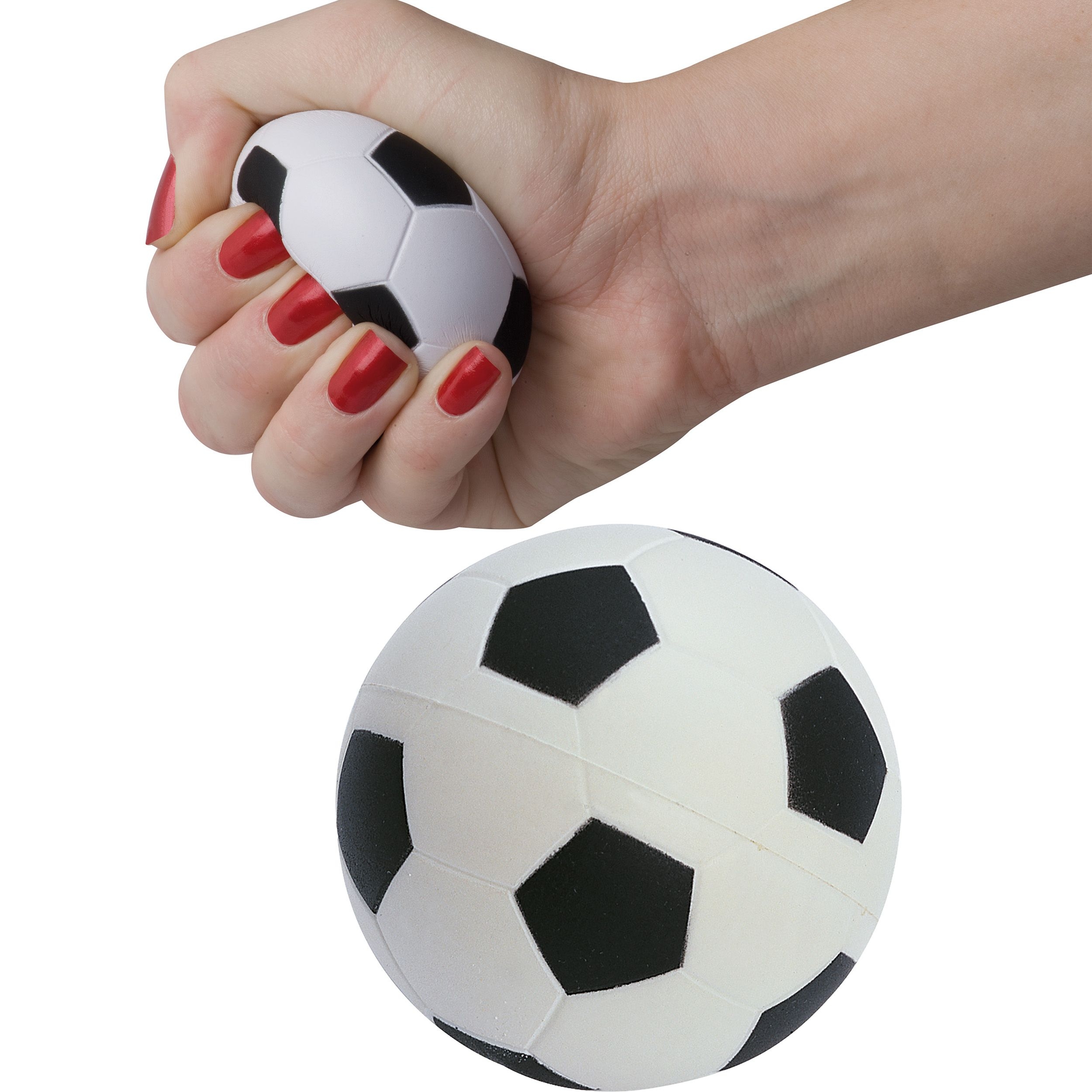 MA22718-06Anti Stress Knautschball Fussball LESLIE_ weiss