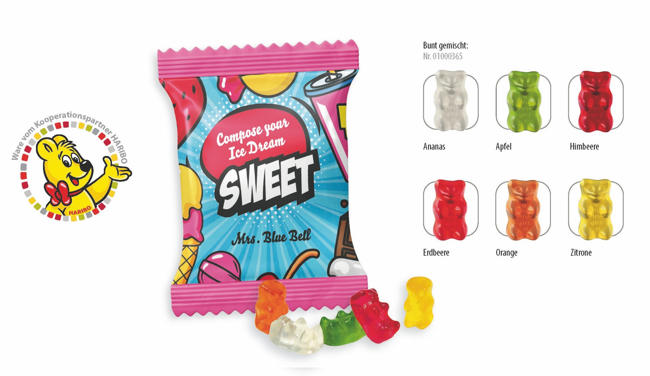 SW0366-5HARIBO Mini Goldbaeren Werbetuete_HARIBO Autos_ weisse Folie