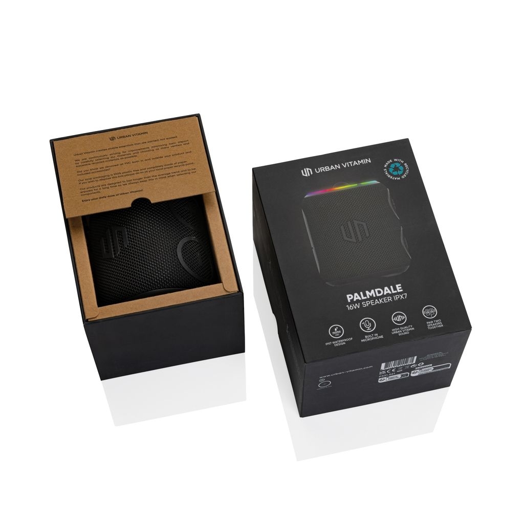 XDP331.52-1Urban Vitamin Palmdale 16W IPX 7 Speaker aus RCS rPlastik_ schwarz