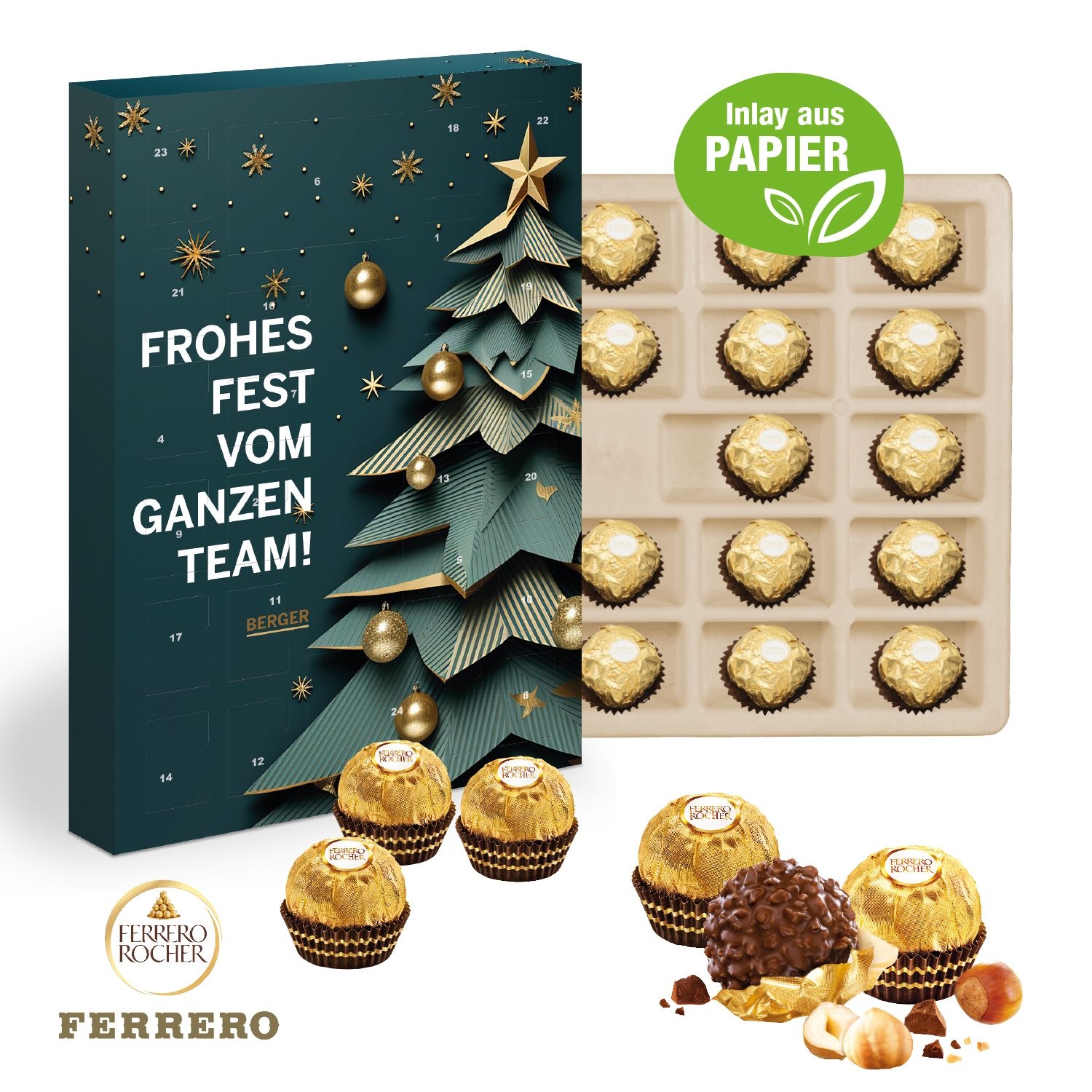 CD55438-01Wand-Adventskalender Ferrero Rocher_ Inlay aus Papier_ Motiv-Vorlage