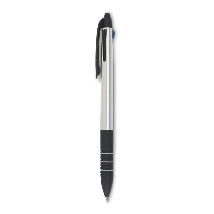 MO8812-14Multipen 3-Farb-Kugelschreiber_Stylus_ silber