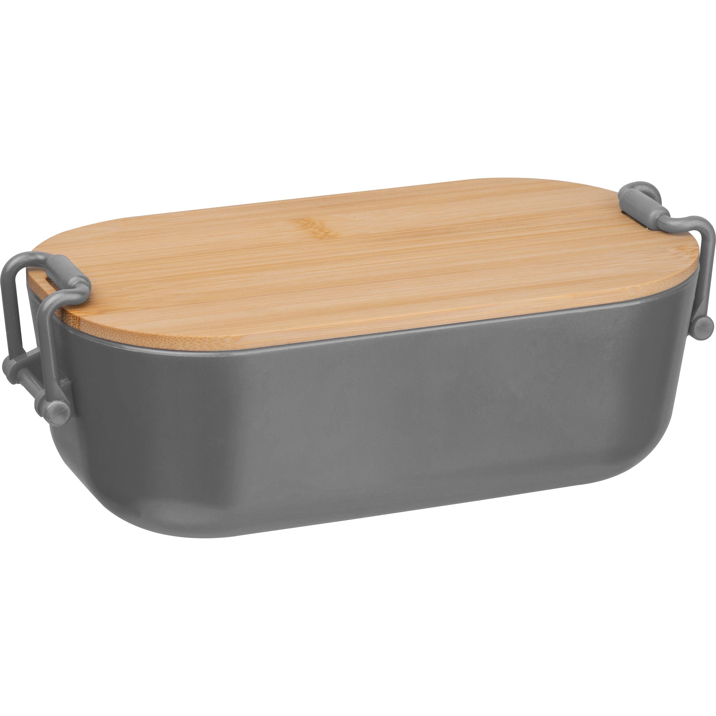 MA85363-07Lunchbox mit Bambusdeckel und Buegelverschluss JAVIER_ silbergrau