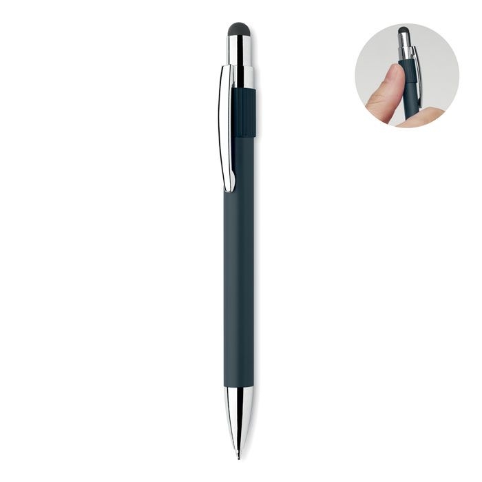 MO2488-85Edd Druckkugelschreiber mit Stylus_ marineblau