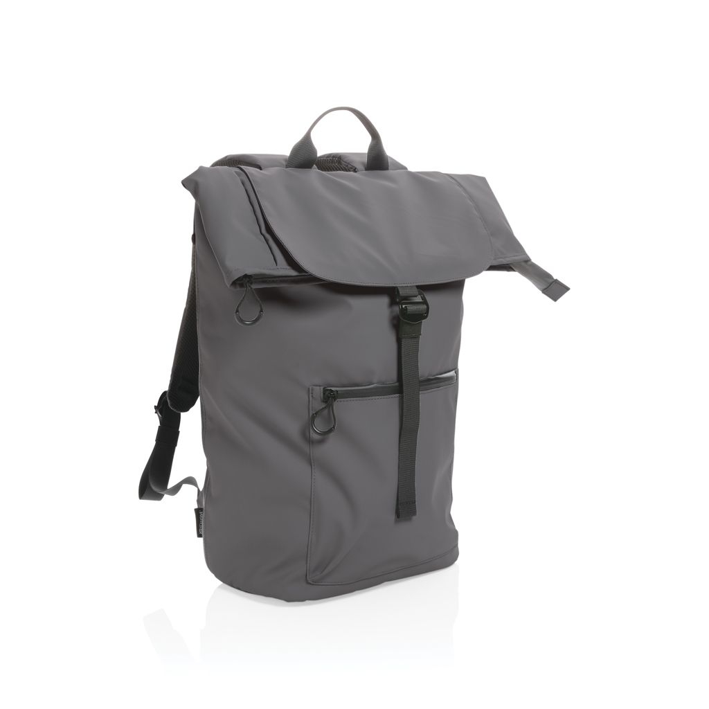 XDP762_90-2Impact AWARE™ RPET wasserabweisender 15.6_ Laptop-Rucksack_ anthrazit