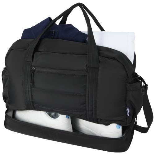 PF130115-3Puffer GRS recycelte Reisetasche mit isoliertem Boden 30L_ schwarz