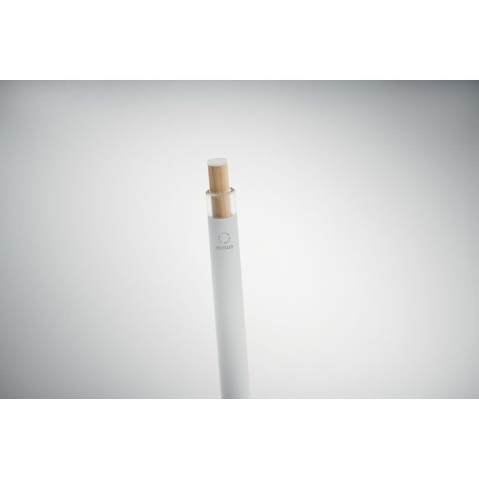 MO2653-06Bergamo _ Druckkugelschreiber recy. Alu_ weiss