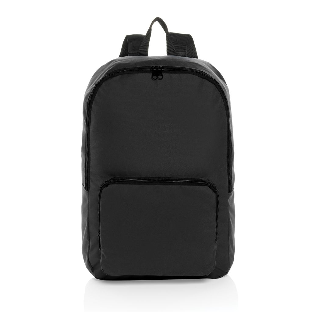 XDP763.19-01Dillon AWARE™ RPET faltbarer klassischer Rucksack_ schwarz