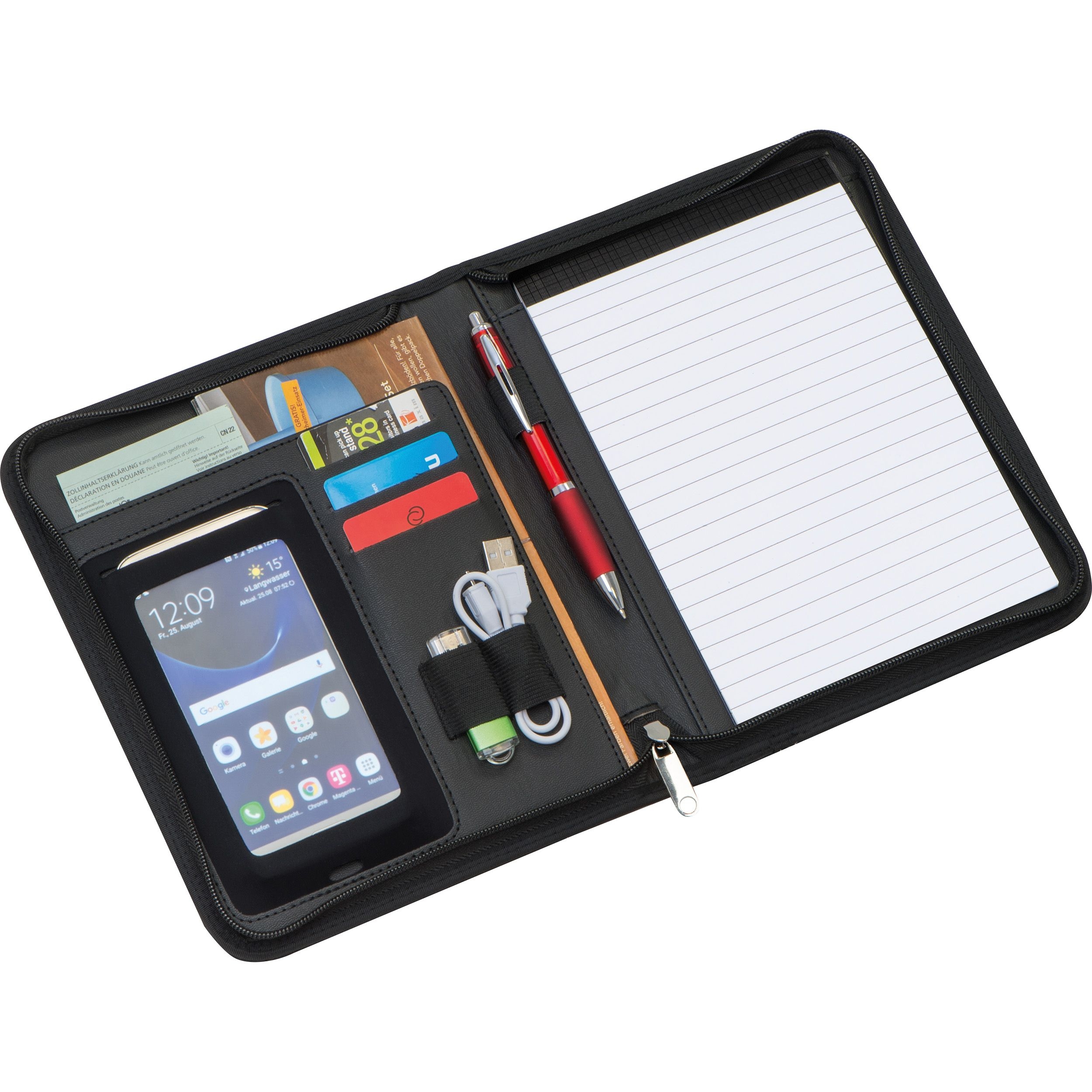 MA20633-03A5 Schreibmappe aus Kunstleder LOGAN_ schwarz