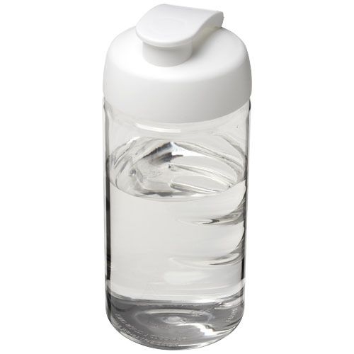 PF210050-2H2O Active® Bop 500 ml Sportflasche mit Klappdeckel_ transparent_weiss