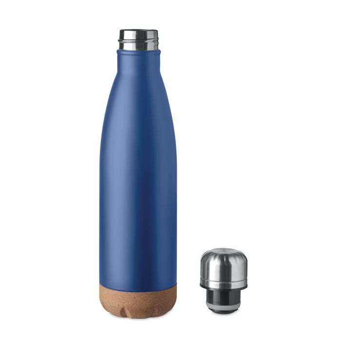 MO6313-04Aspen Cork Doppelwandige Isolierflasche_ blau