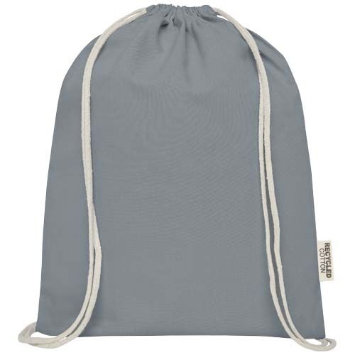 PF120735-5Oregon 140 g_m² Turnbeutel aus GRS recycelter Baumwolle_ grau