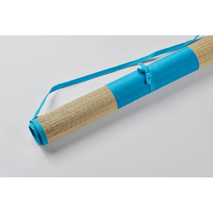 MO2833-12Rafia Strandmatte aus Stroh_ tuerkis